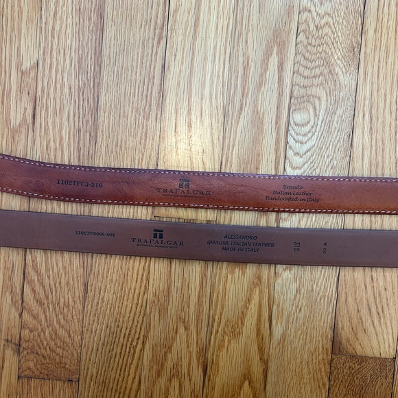 Trafalgar men’s belts, Italian leather, Black and Brown, size 38 - Picture 4 of 4